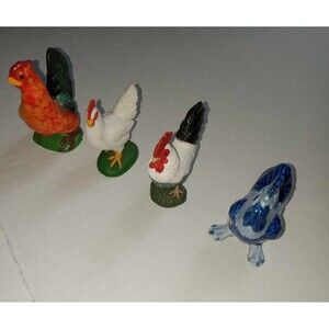 Miniature Roosters - lot of 4